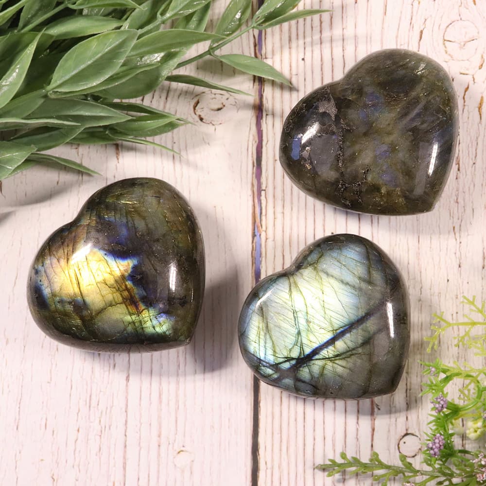 Labradorite Heart