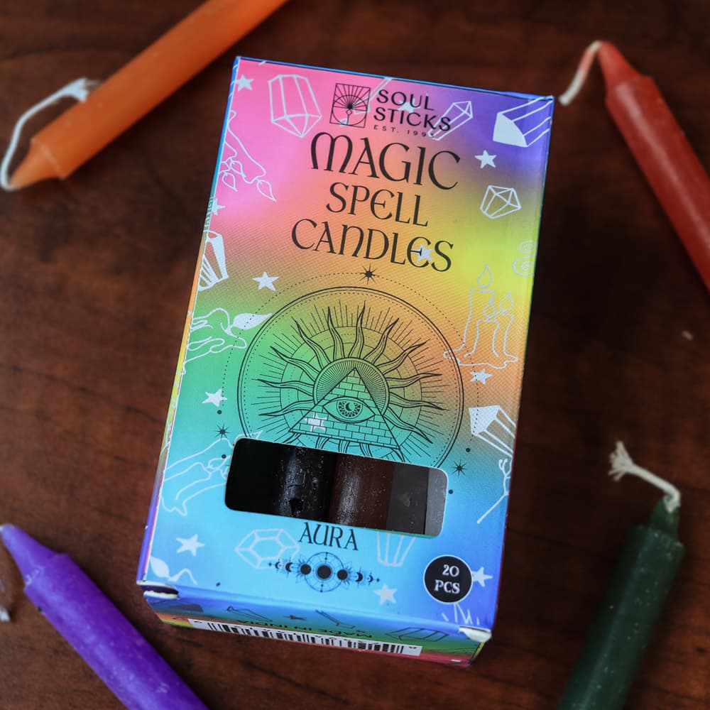 Aura Magic Spell Pillar Candles (Pack of 20)