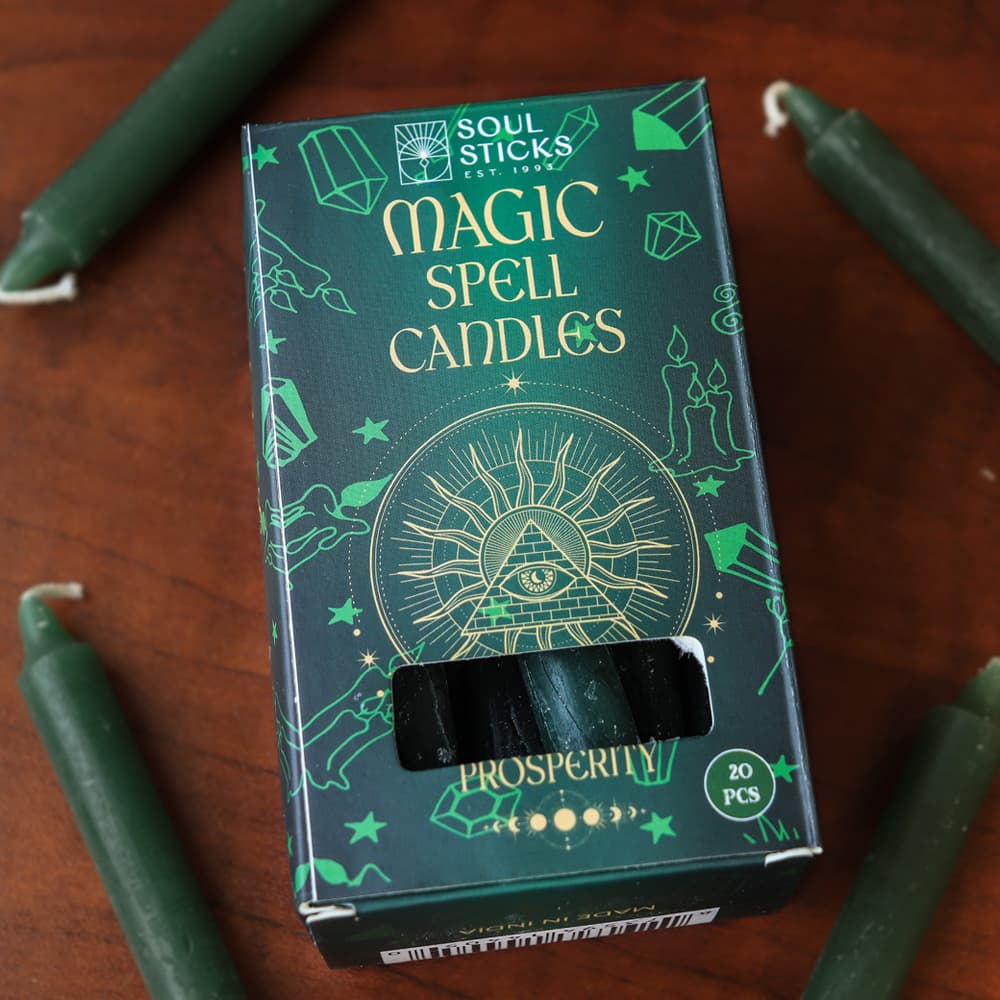 Prosperity Magic Spell Pillar Candles (Pack of 20)