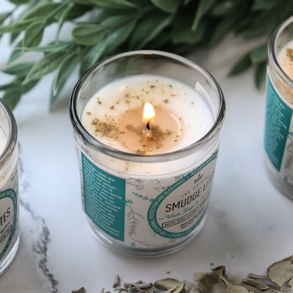 White Sage and Eucalyptus Votive Smudge Candle (Each)