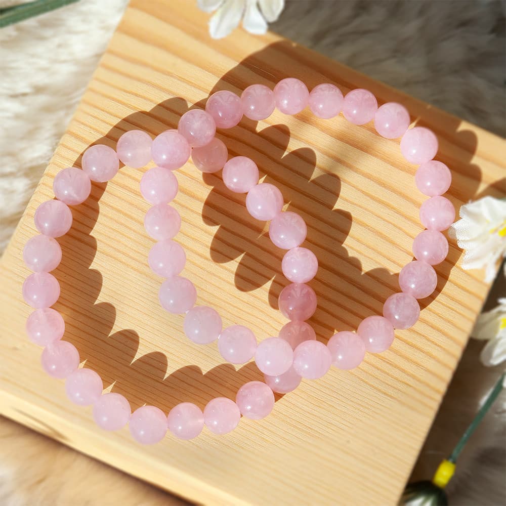 Rose Quartz Bracelet Stretchable 8mm