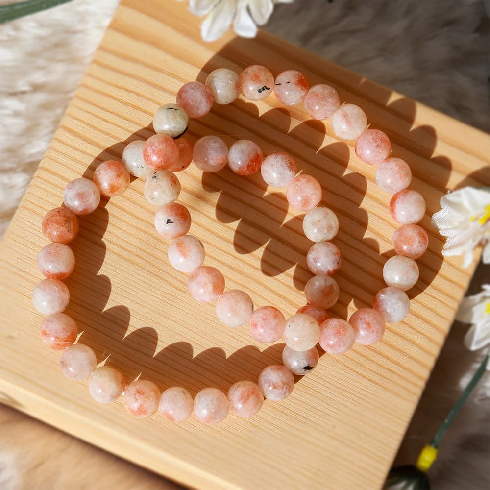 Flower Agate Bracelet Stretchable 8mm
