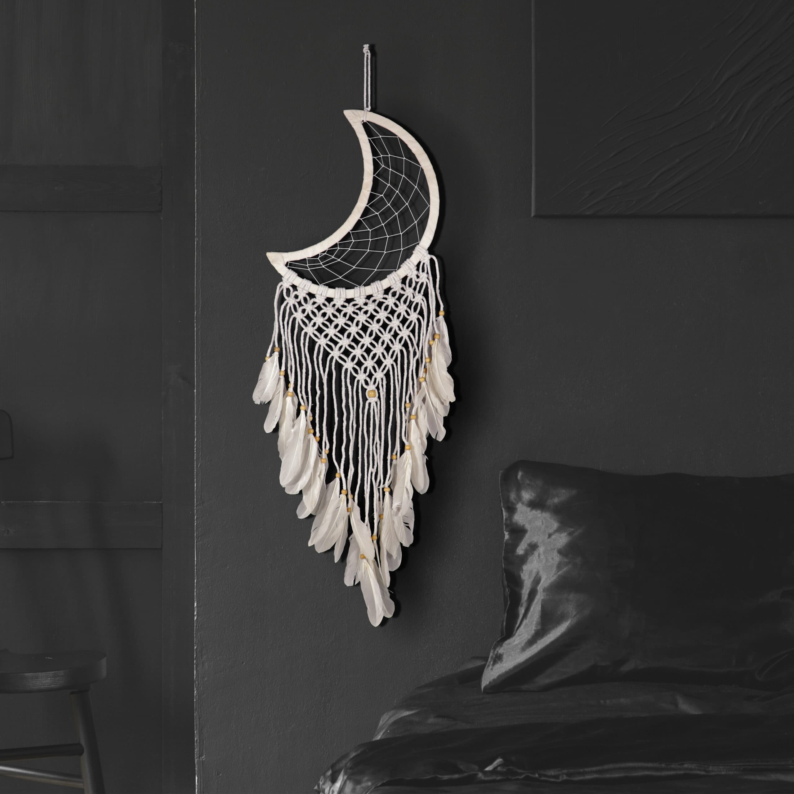 Dreamcatcher Moon in White (Large)