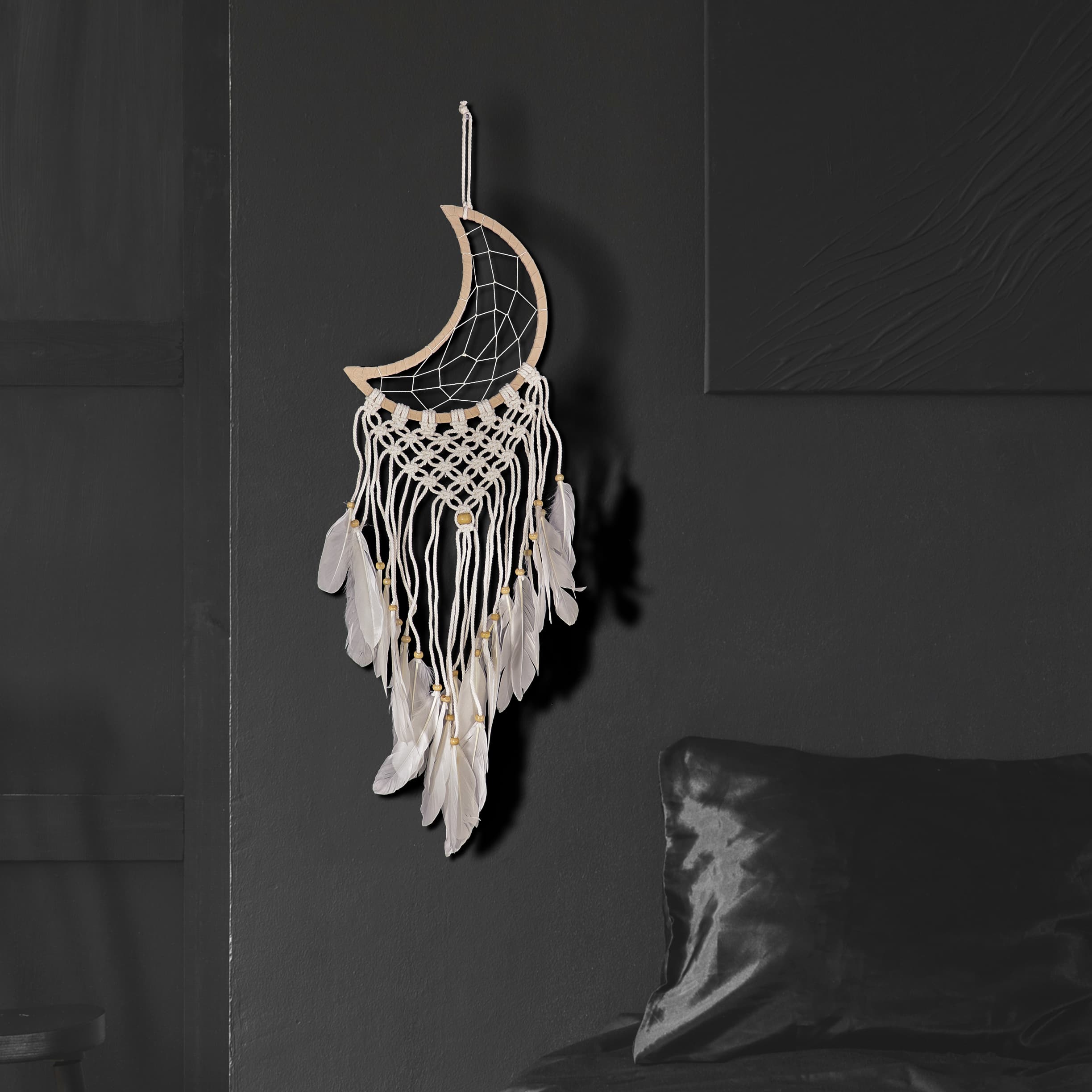 Dreamcatcher Moon in Cream (Medium)