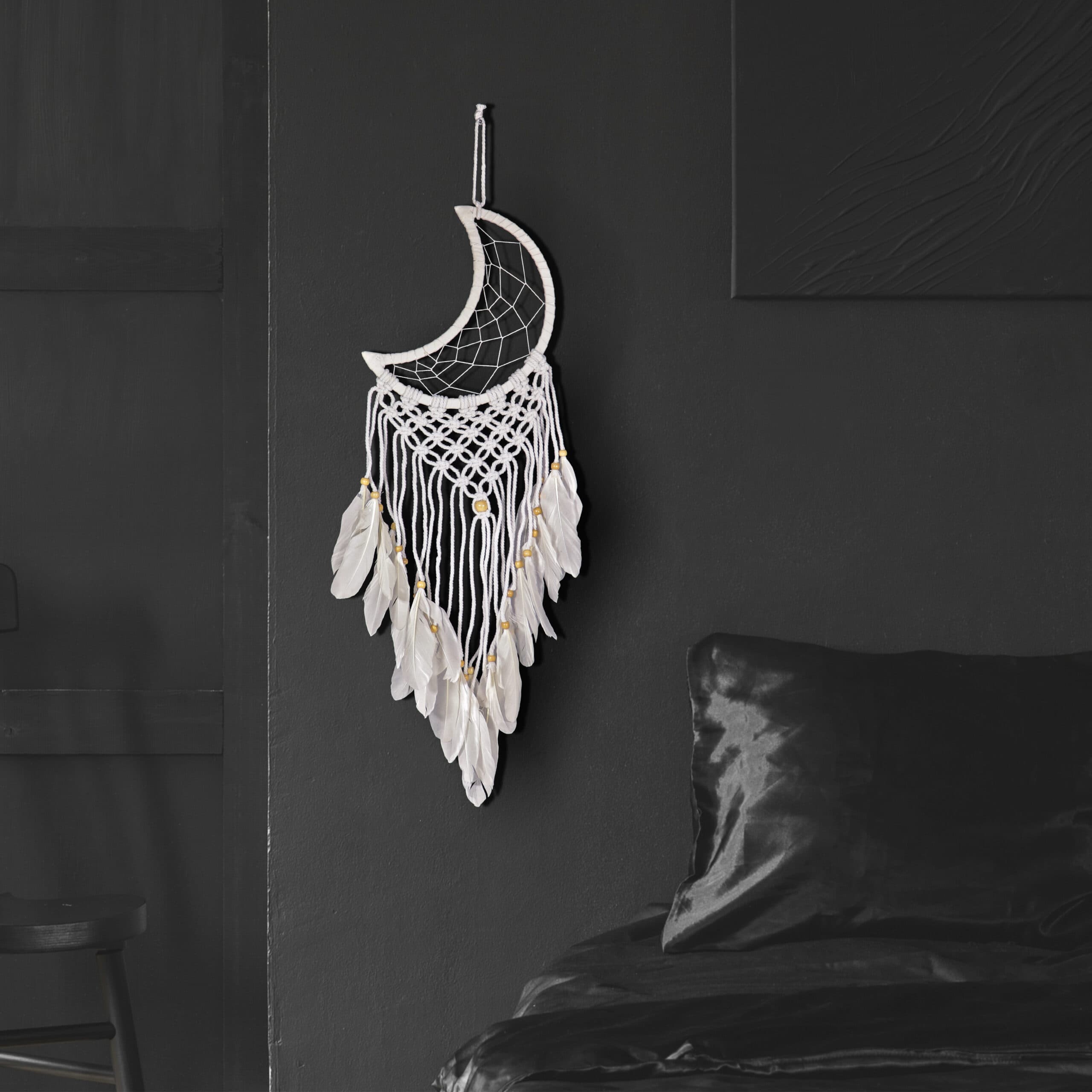 Dreamcatcher Moon in White (Medium)