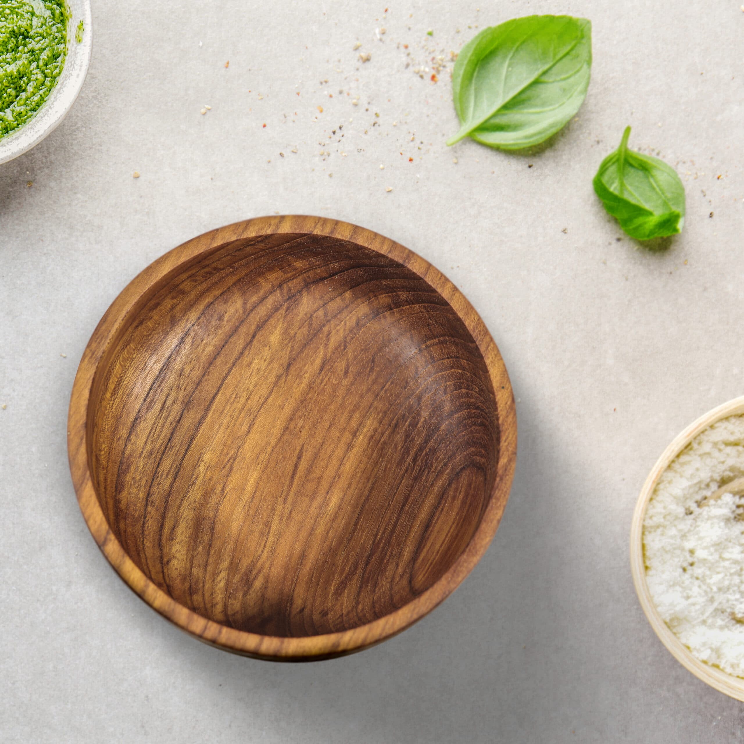 Sustainable Teak Wood Bowl